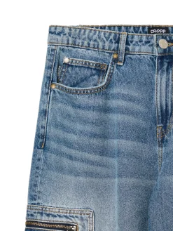 Cropp Jeansy|Baggy*e jeansy baggy balloon niebieski