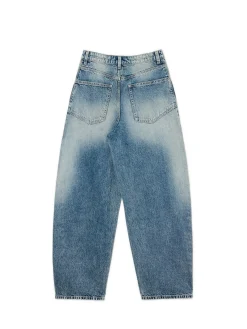 Cropp Jeansy*e jeansy skater z efektem sprania niebieski