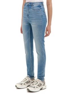 Cropp Jeansy*e jeansy skinny z kieszeniami niebieski