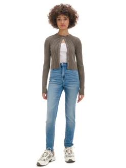 Cropp Jeansy*e jeansy skinny z kieszeniami niebieski