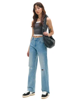 Cropp Jeansy*e jeansy straight niebieski