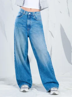 Cropp Jeansy*e jeansy super baggy niebieski