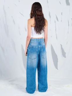 Cropp Jeansy*e jeansy super baggy niebieski