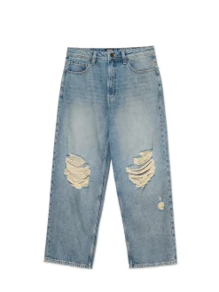 Cropp Jeansy|Baggy*e jeansy super baggy niebieski
