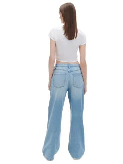Cropp Jeansy*e jeansy wide leg niebieski