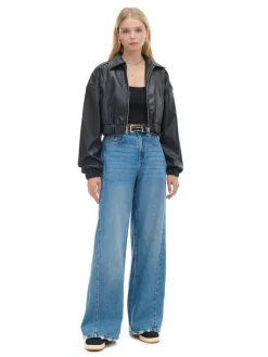 Cropp Jeansy*e jeansy wide leg niebieski