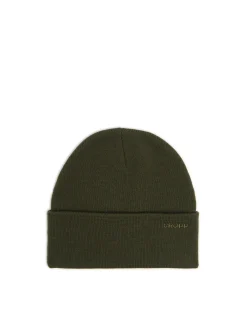 Cropp Czapki|Basic*Oliwkowa czapka beanie z naszywką zielony