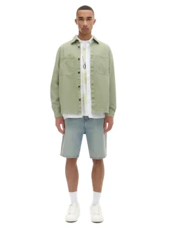 Cropp Denim|Koszule*Oliwkowa koszula z kieszeniami zielony