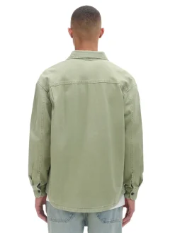 Cropp Denim|Koszule*Oliwkowa koszula z kieszeniami zielony