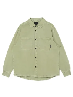 Cropp Denim|Koszule*Oliwkowa koszula z kieszeniami zielony