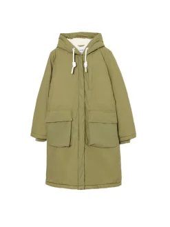 Cropp Kurtki, Płaszcze|Kożuszki, Futerka*Oliwkowa parka z kapturem zielony