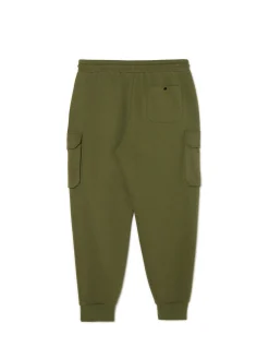 Cropp Spodnie*Oliwkowe dresowe joggery z kieszeniami zielony