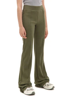 Cropp Spodnie*Oliwkowe spodnie flare zielony