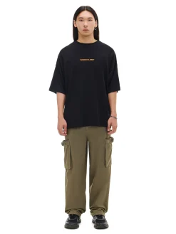 Cropp Spodnie*Oliwkowe spodnie loose z regulacją zielony