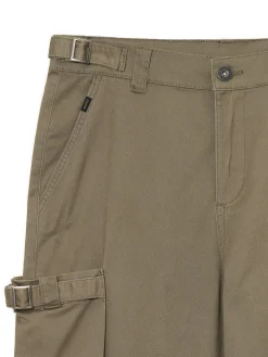 Cropp Spodnie*Oliwkowe spodnie loose z regulacją zielony