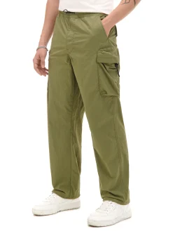 Cropp Spodnie*Oliwkowe spodnie z regulacją zielony