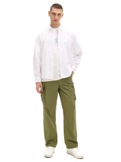 Cropp Spodnie*Oliwkowe spodnie z regulacją zielony