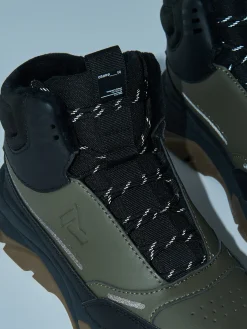 Cropp Sneakersy|Za Kostkę*Oliwkowe wysokie sneakersy na zimę zielony