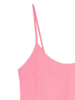 Cropp Sukienki, Kombinezony*Pastelowa sukienka midi z wiskozy i lnu różowy