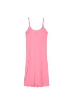 Cropp Sukienki, Kombinezony*Pastelowa sukienka midi z wiskozy i lnu różowy