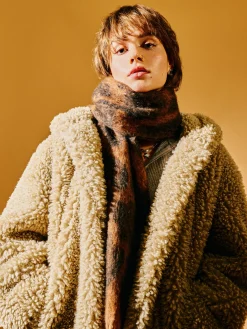 Cropp Kożuszki, Futerka|Kurtki, Płaszcze*Płaszcz ze sztucznego baranka beżowy