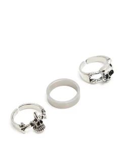 Cropp Biżuteria*Pierścionki w punkowym stylu srebrny