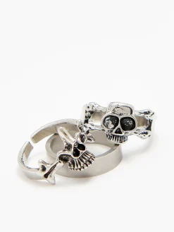 Cropp Biżuteria*Pierścionki w punkowym stylu srebrny