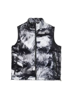 Cropp Kurtki, Płaszcze*Pikowana kamizelka z nadrukiem czarny