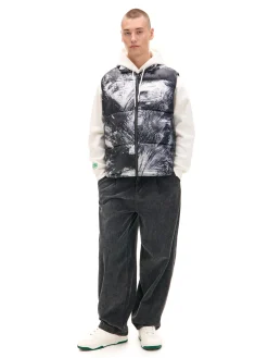 Cropp Kurtki, Płaszcze*Pikowana kamizelka z nadrukiem czarny