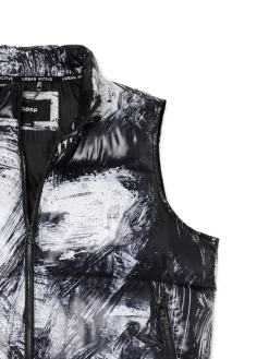 Cropp Kurtki, Płaszcze*Pikowana kamizelka z nadrukiem czarny