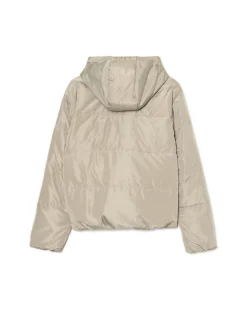 Cropp Kurtki, Płaszcze*Pikowana kurtka z kapturem zielony