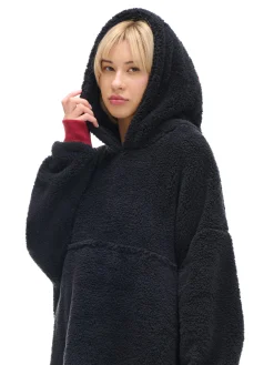 Cropp Cozy|Cozy*Pluszowa bluza snuddie z kotem czarny