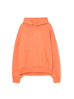 Cropp Bluzy*Pomarańczowa bluza z kapturem pomarańczowy