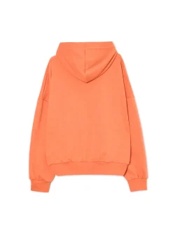 Cropp Bluzy*Pomarańczowa bluza z kapturem pomarańczowy