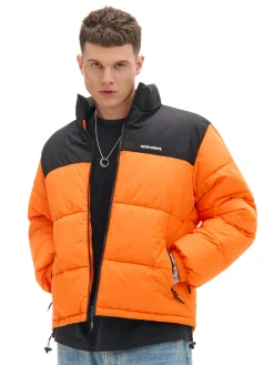 Cropp Kurtki Zimowe|Kurtki, Płaszcze*Pomarańczowa kurtka puffer pomarańczowy