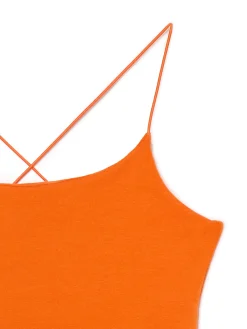 Cropp Sukienki, Kombinezony*Pomarańczowa sukienka mini pomarańczowy