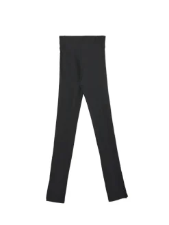 Cropp Spodnie*Prążkowane spodnie typu flare czarny