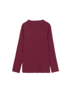 Cropp Swetry*Prążkowany sweter oversize kasztanowy