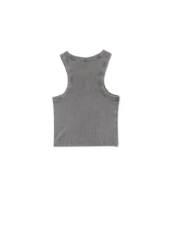 Cropp Koszulki, Topy*Prążkowany top z pająkiem szary