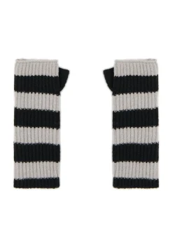 Cropp Rękawiczki*Rękawiczki mitenki w szare paski szary