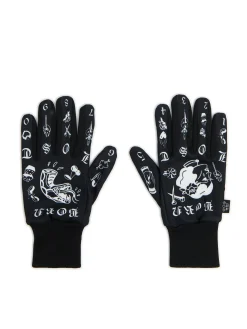 Cropp Rękawiczki*Rękawiczki z kontrastowym nadrukiem czarny