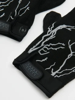 Cropp Rękawiczki*Rękawiczki z nadrukiem piorunów czarny
