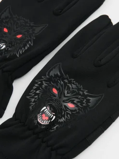 Cropp Rękawiczki*Rękawiczki z wilkiem czarny