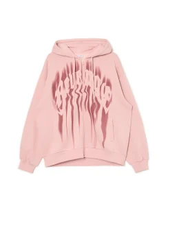 Cropp Bluzy*Różowa bluza z kapturem różowy