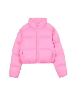 Cropp Kurtki, Płaszcze*Różowa kurtka puffer różowy