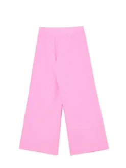 Cropp Spodnie*Różowe spodnie tailoring w paski różowy