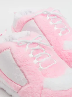 Cropp Kapcienew|Cozy*Różowo-białe kapcie różowy