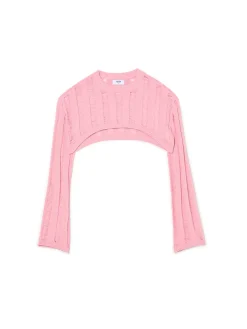 Cropp Swetry*krótki sweter różowy
