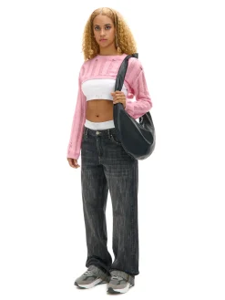 Cropp Swetry*krótki sweter różowy