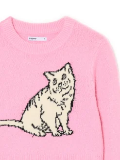 Cropp Swetry*sweter z kotem różowy